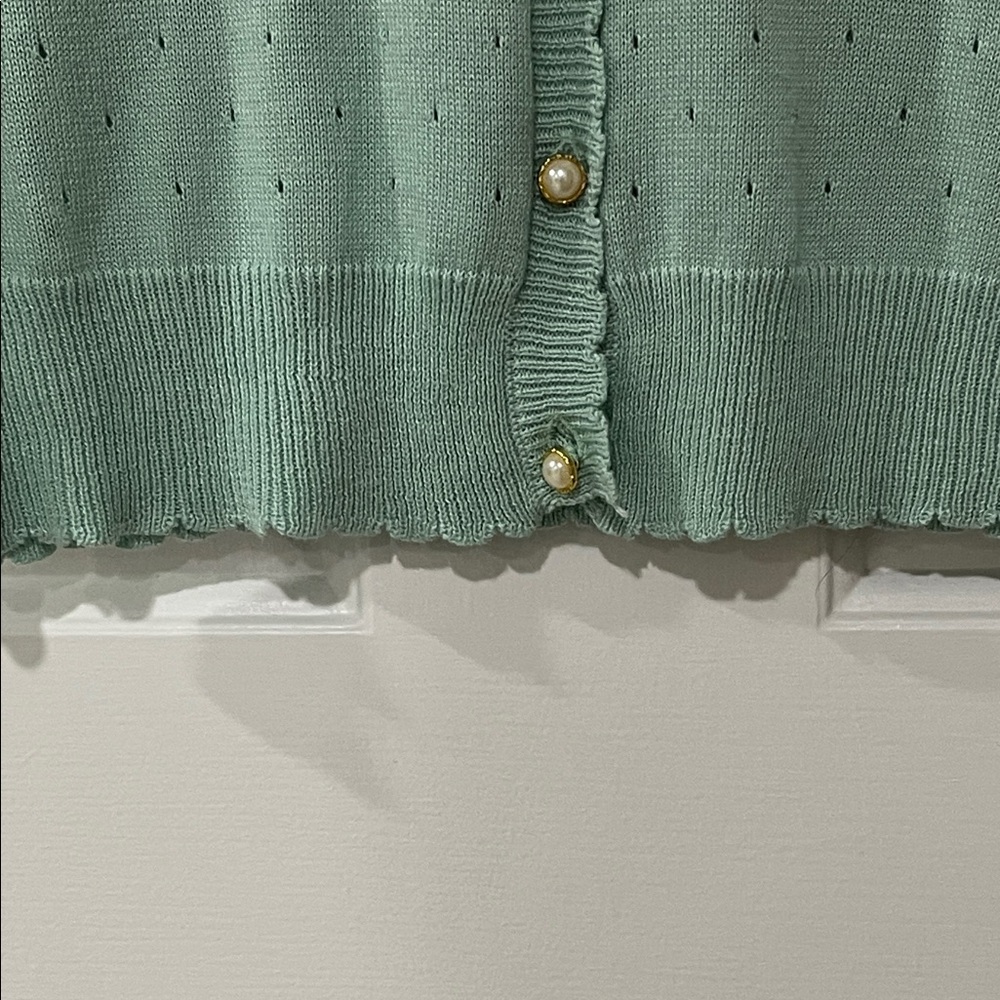 Mak B Mint Green Women's Cardigan - Picture 5 of 11